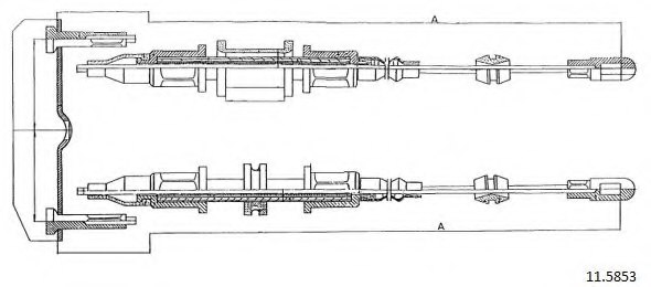 CABOR 11.5853 Cable, parking brake